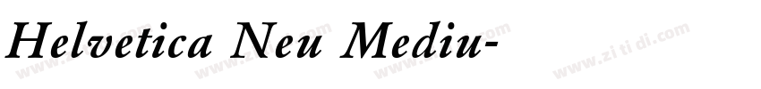 Helvetica Neu Mediu字体转换
